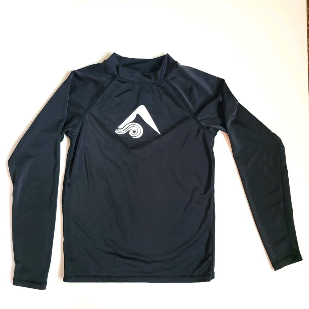 Boys Rashguard Shirt Black Size 14-16